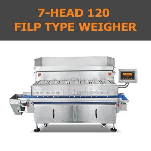 Wholesale Flip Weighing Bucket Sashimi 7 Head Multihead Weigher For Fresh Aquatic Industry from china suppliers