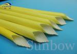 Yellow F Class Acrylic Fiberglass Sleeving Electrical Heat Protection Sleeve