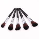 Glitter Handle 5pcs Goat Hair Makeup Brushes For Foundation And Concealer