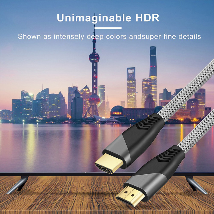 Nylon Mesh High Speed HDMI To TV Cable 18gbps 4k HDMI 2.0 Cable