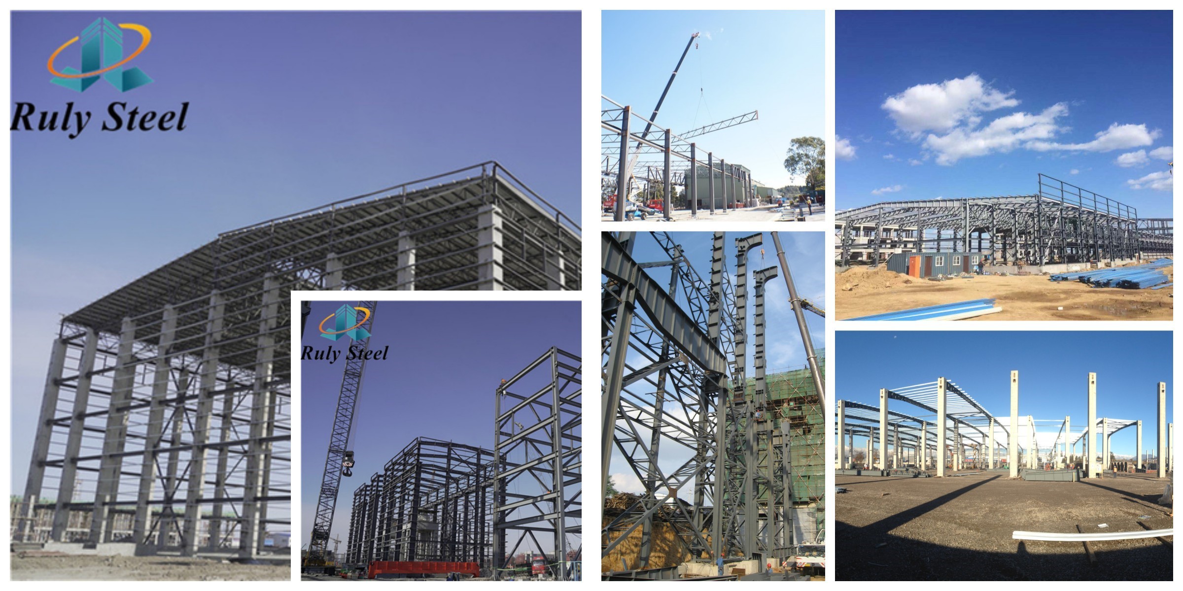 Industrial Aluminum H Section Frame Steel Structure Warehouse Building High Wind Resistance
