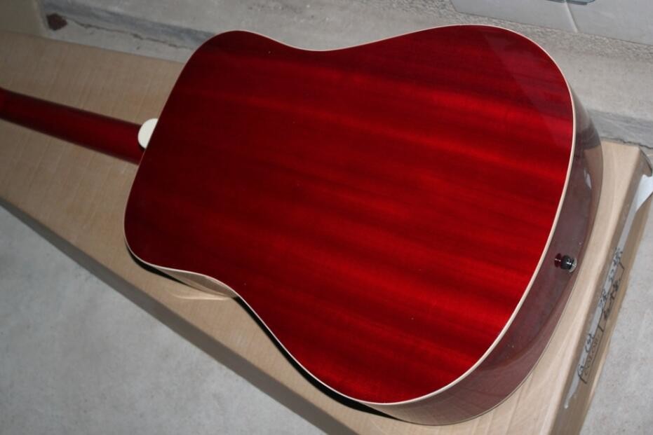 2018 New Cherry Red Chibson Dovo acoustic guitar Cherry burst GB dove electric acoustic guitar Red Dovo acoustic