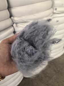 Wholesale UV Protection Recycled Polyester Staple Fiber 2.5D 51mm Water Gray from china suppliers