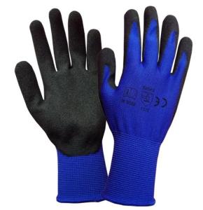 Wholesale OEM Anti Slip Nitrile Coated Work Gloves Winter Work Gloves Black Blue from china suppliers