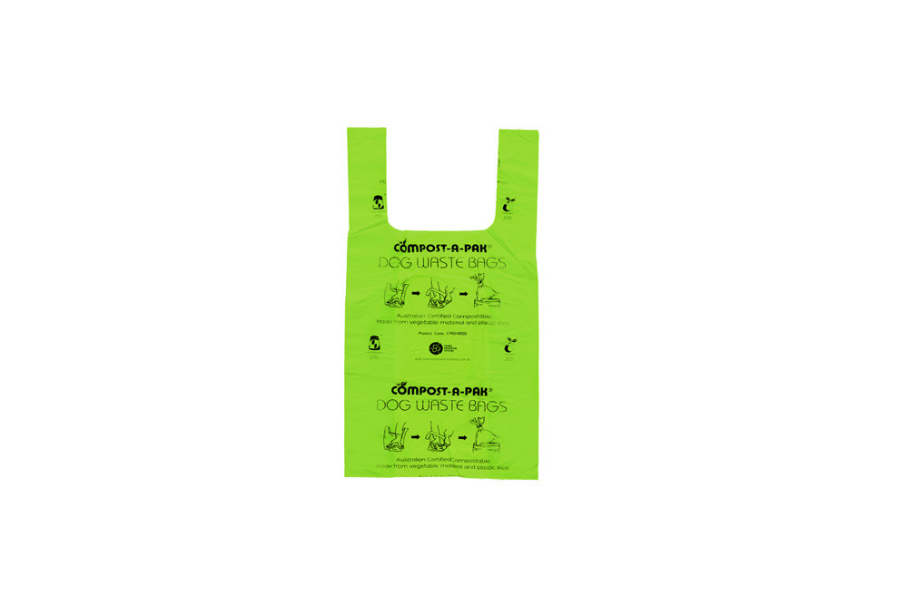 T Shirt Fully Compostable Shopping Bags 30 + 20 X 52 CM No Pollution