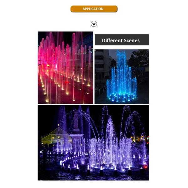 Factory Directly Supply IP 68 Input Voltage 24VDC 6X1W LED Single Color Beam Angle 8 Degree Pond LED Lights