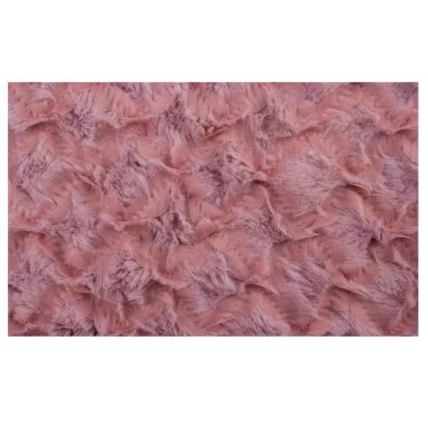 DDP USA No MOQ High Quality Soft 100% Polyester Custom Solid Color PV Velvet Fabric Shaoxing 3D Flowers Embroidery Fabric