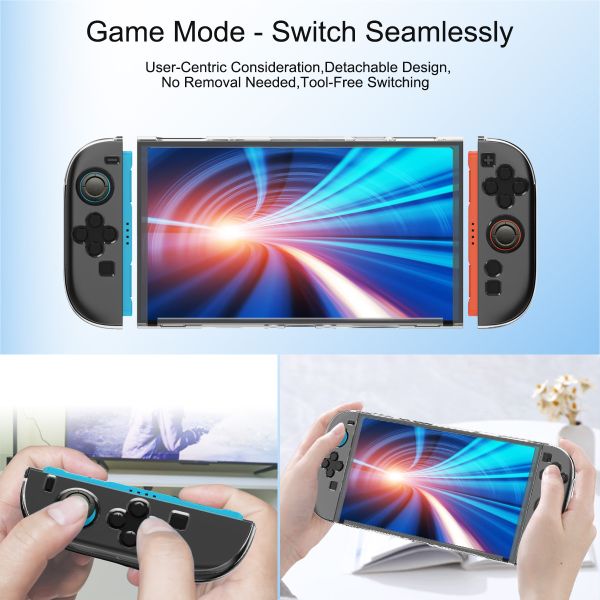 Diamond Pattern Design Split TPU Joy-Con Middle Frame Protective Case Kit for Nintendo Switch 2