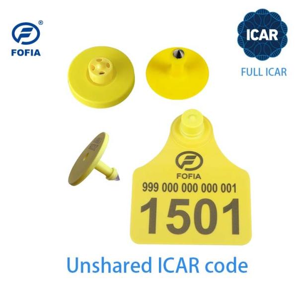 Close-up of RFID ear tag features