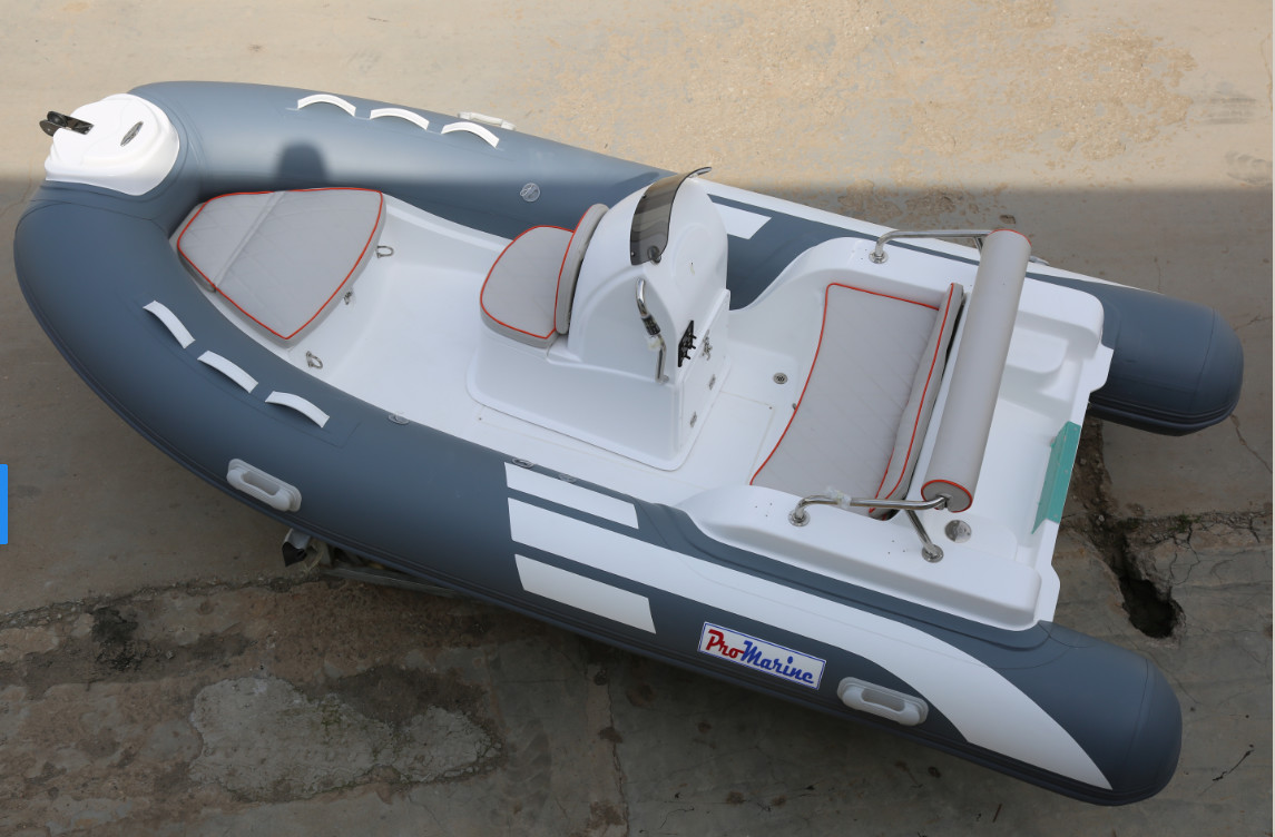 2023 new fiberglass hull rib boat 3.9m with removable fuel tank rib390CL