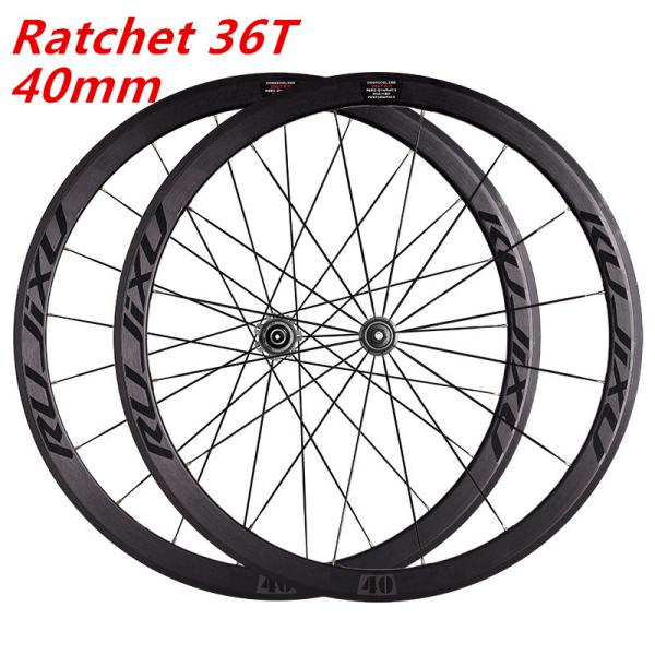 36T Ratchet 700c Tubeless Disc Wheelset 30/40/50mm Depth Clincher Rim Spokes Pillar 1423