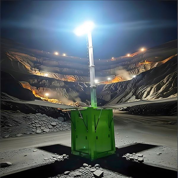 Emergency Mobile Light Tower Simple Intuitive Operation Solar Light Tower Disaster Relief Illumination LED Light Tower