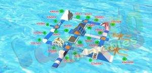 Wholesale Tarpaulin Inflatable Water Toys Floating Water Park With Air Pump from china suppliers