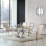 NO Folded OEM Velvet Dining Room Chairs Stainless Steel Metal Legs Dining Chairs