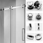 Stainless Steel Frameless Shower Fittings Glass Sliding Door Kit with 12MM Glass