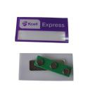 Clear Plastic Name Tag Badges Holders Offset Printing With Insert Name Paper