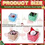 Christmas Nesting Gift Boxes Hard Xmas Stackable Boxes Candy Christmas