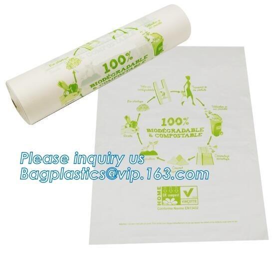 Eco-friendly compostable LDPE transparent frozen flat food bags on roll,