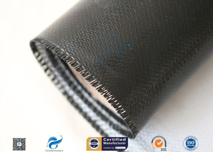 Black Silicone Coated Fiberglass Fabric 3732 530GSM Insulated Welding Blanket