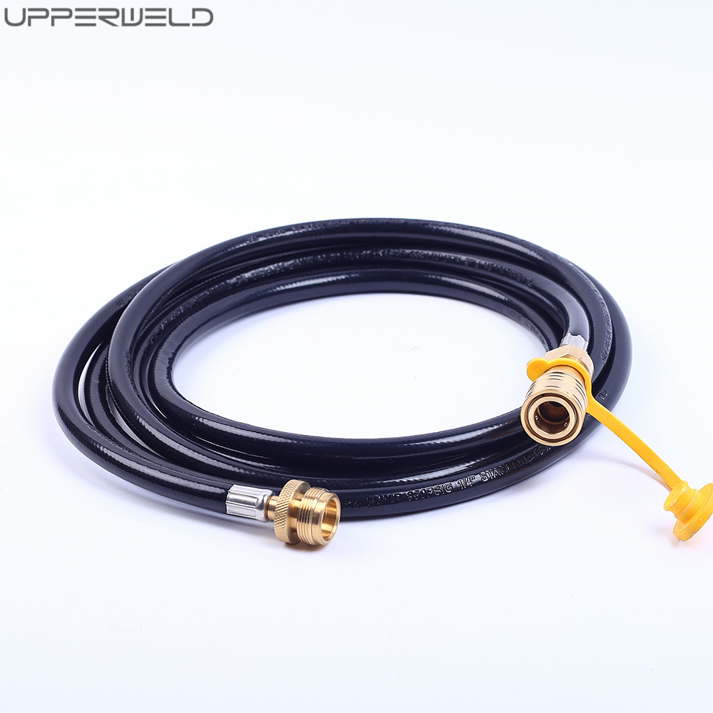 24 Feet Natural Rubber Gas Welding LPG Hose with 3/8inch Quick Connect/Disconnect Industrial-Grade