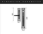89mm 608mm American Door Handles Matte Black Exterior Grip Set Door Handle