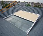 Durable Glass Room Sunshade Aluminum Motorized Romote Control Skylight Awning