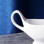 Irregular SAVALL White Porcelain Gravy Boat Ceramic Gravy Jug