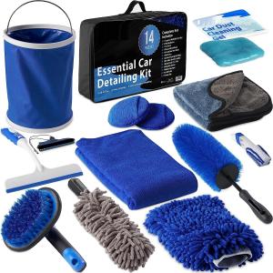 China Car Cleaning Tools Kit, Car Detailing Kit, Car Detailing Brush Set with Carry Bag, Auto Drill Brush Car Wash Kit on sale