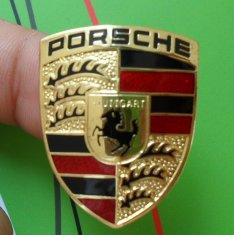 Copper / gold / silver customed size Porsche Metal lapel pin badge