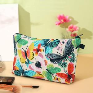 Wholesale Soft Durable Cosmetic Bags for Women Small Colorful Butterfly Makeup Bag Toiletry Bag Accessories Organizer Zipper from china suppliers