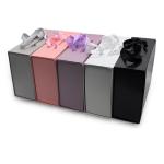 Folding Rigid Cardboard Paper Clothing Shoes Gift Box With Ribbon Handle