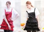 Flounced Dress Printed Kitchen Cooking Aprons , Funny Cooking Aprons For Women