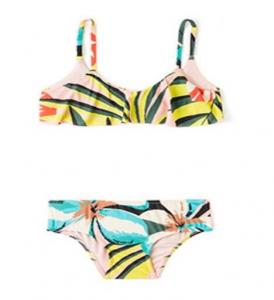 China Girls’ Bandeau Two-piece Swimsuit With Frills - Margarida on sale
