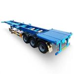 Carbon steel 12.5m Skeleton semi trailer 40ft Container Chassis truck trailer