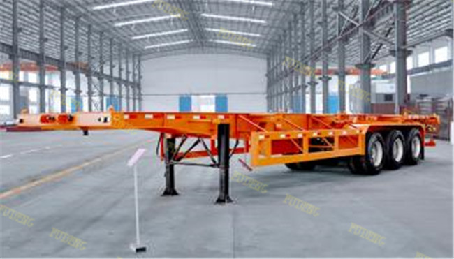 2 / 3 Axle Skeletal Semi Trailer , 40 Ton 20ft 40ft Skeletal Trailer