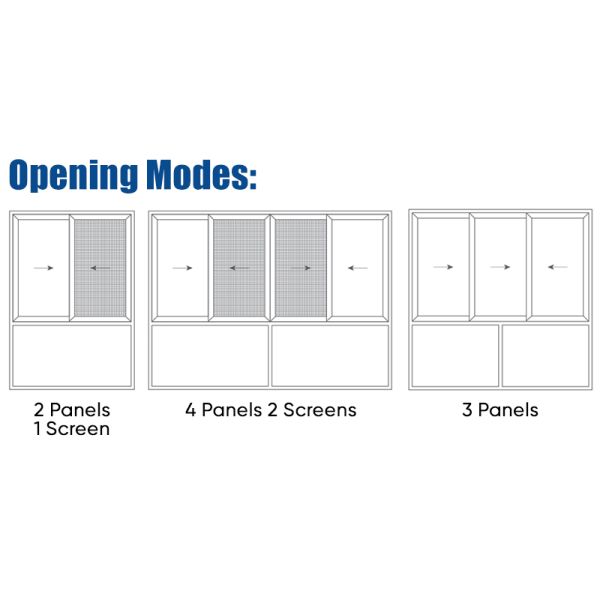Aluminum Thermal Insulation Multi-functional Indoor Drying Rack Mosquito Screen Six-track Sliding Windows