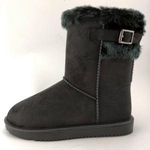 Wholesale Waterproof Anti Slippy Lady Faux Fur Rain Boots With PVC Sole from china suppliers