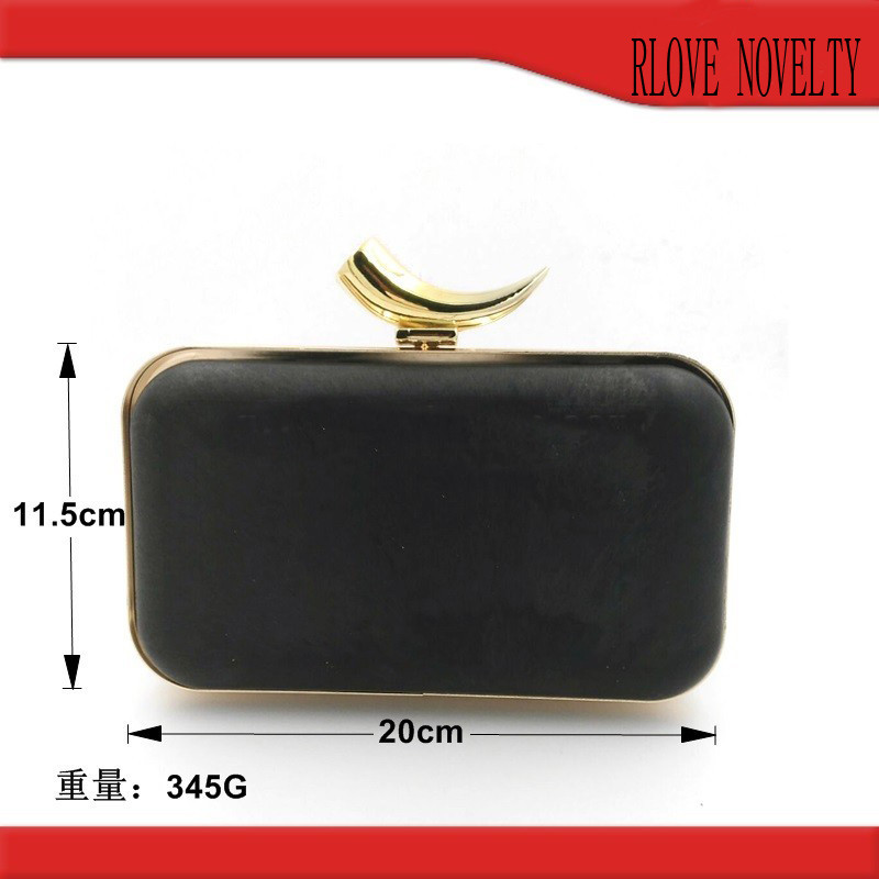 20*11.5CM Plastic Evening bag clutch boxes gold metal purse frame Guangzhou Wholesale