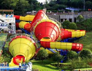 Wholesale Exciting Aqua Park Equipment Fiberglass Water Slide For Aqua Parks from china suppliers