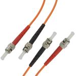 ST To ST Fiber Optic Patch Cord LSZH 3.0mm Duplex Jacket MM 50/125 62.5/125