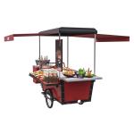 European Style Fast Food Mobile Tricycle Food Grilling Cart