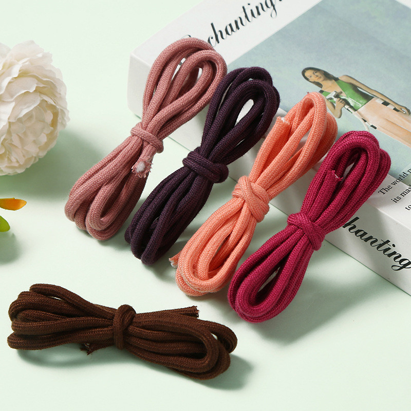 Blue Brown 6mm Braided Cotton Rope For Garment Drawstring