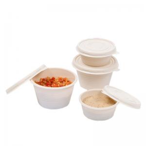 China 4OZ Disposable Cornstarch Tableware Seasoning Sauce Portion Cups With Lids on sale