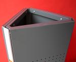 Metal Gray 1100mm Height 400mm Length Rotating Display Rack 3 Side