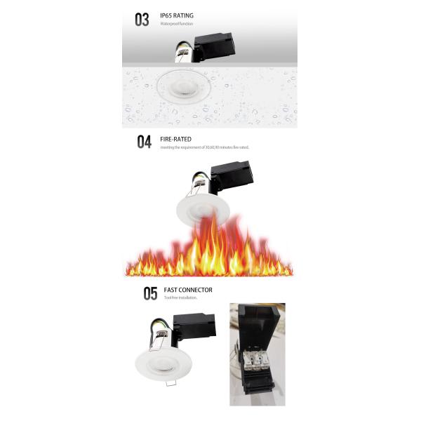 Dimmable Mini AC 230V 3000K Slim LED Downlight Flicker Free