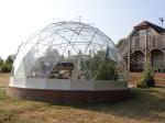 100 % Waterproof Outdoor Geodesic Dome Greenhouse 100-130 Km/H