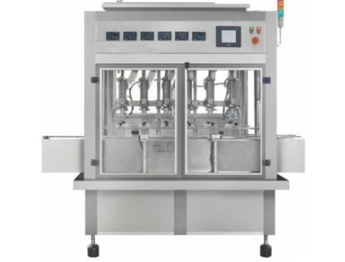 Stainless Steel Bottle Packing Machine 4 Nozzle 30BPM Automatic Filling And