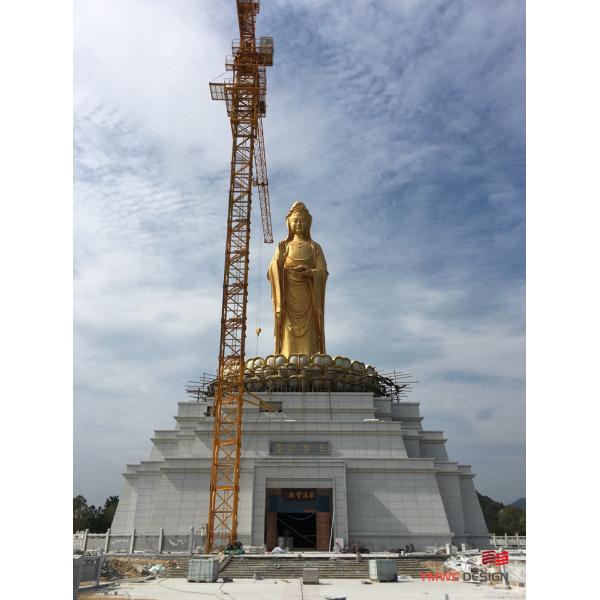 Tourist Attraction Metal Giant Buddha Sculpture with Customized Gilding Process and Size
