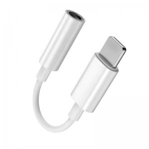China 3.5mm Aux Headphone Jack 8.0CM Lightning Adapter Cable on sale