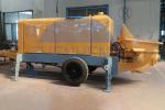 Trailer Mount Stationary Concrete Pump , Wear Resistant Small Cement Pump